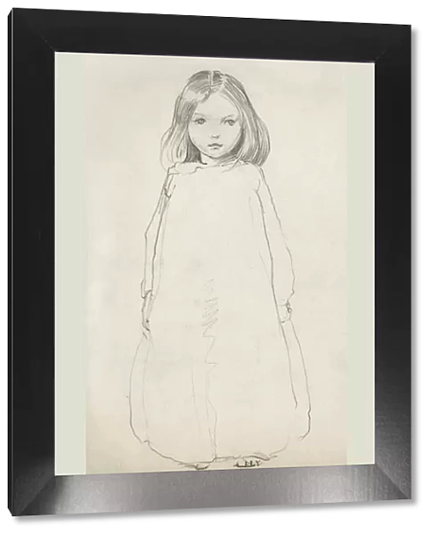 Pencil sketch of little girl