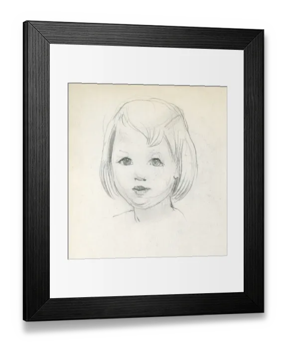 Framed Print : Pencil sketch of a child Framed Print : Pencil sketch of a child