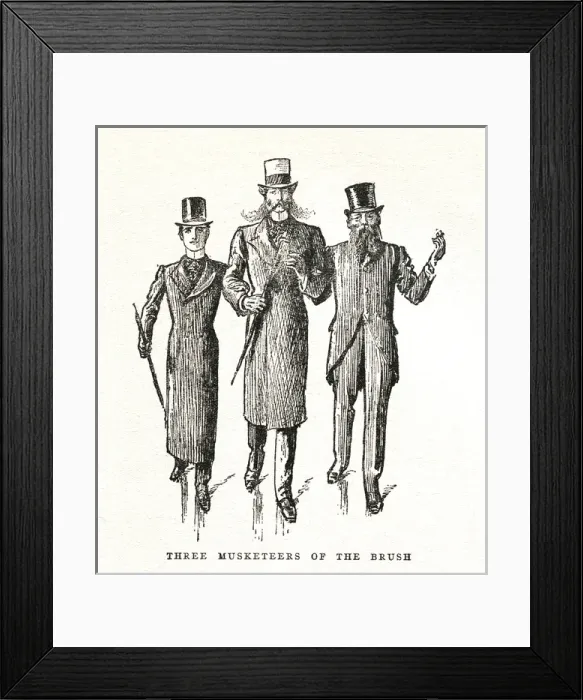 Framed Print : Three Musketeers of the Brush Framed Print : Three Musketeers of the Brush