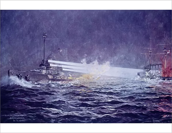 Night scene, Battle of Jutland, WW1