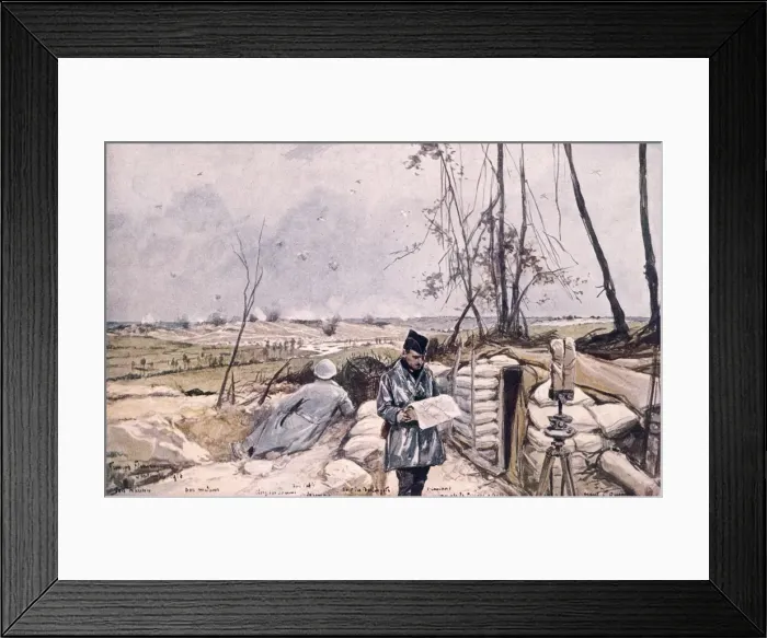 Framed Print : Valley of the Somme near Clery, France, WW1 Framed Print : Valley of the Somme near Clery, France, WW1