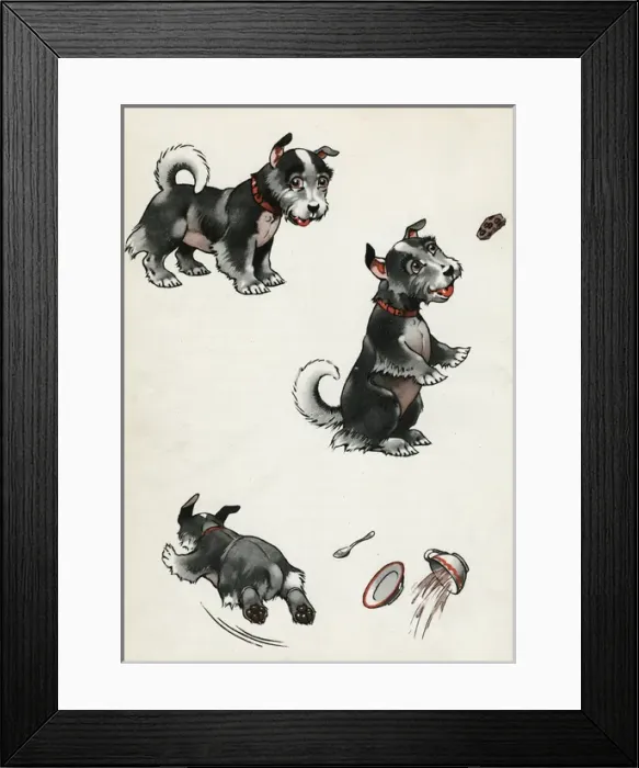 Framed Print : Jeek the puppy getting into trouble Framed Print : Jeek the puppy getting into trouble