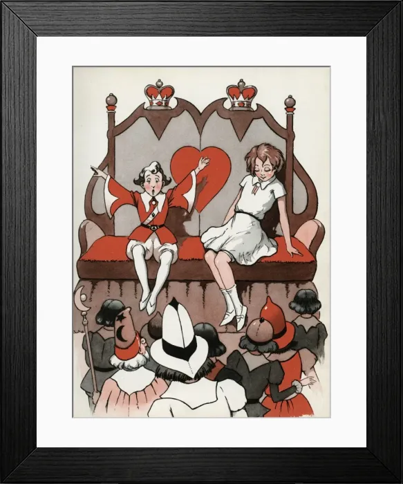 Framed Print : Gerrys dream, with king and courtiers Framed Print : Gerrys dream, with king and courtiers