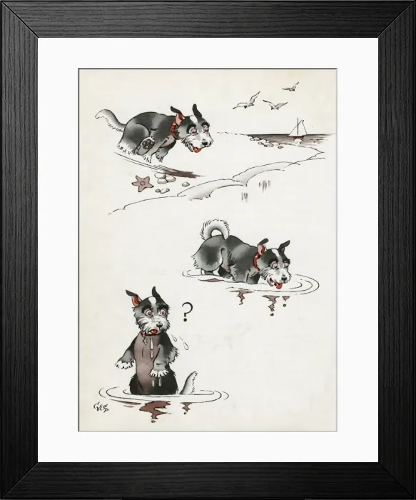 Framed Print : Jeek the puppy at the seaside Framed Print : Jeek the puppy at the seaside
