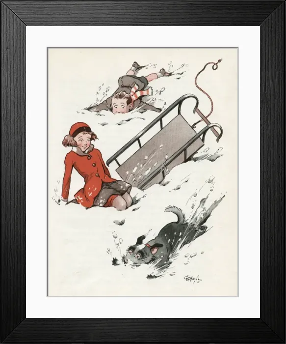 Framed Print : Jeek the puppy with Jacky and Gerry in the snow Framed Print : Jeek the puppy with Jacky and Gerry in the snow