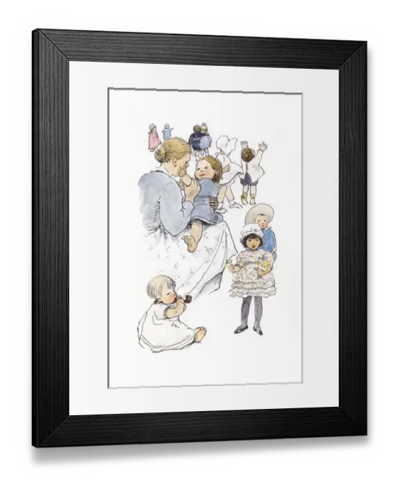 Framed Print : A Sketchbook - Mothers and Children Framed Print : A Sketchbook - Mothers and Children