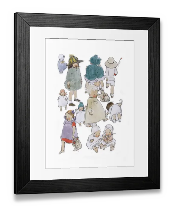Framed Print : A Sketchbook - Mothers and Children Framed Print : A Sketchbook - Mothers and Children