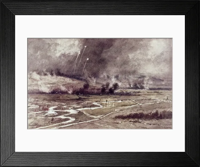 Framed Print : Attack on German positions north of the Aisne, France, WW1 Framed Print : Attack on German positions north of the Aisne, France, WW1