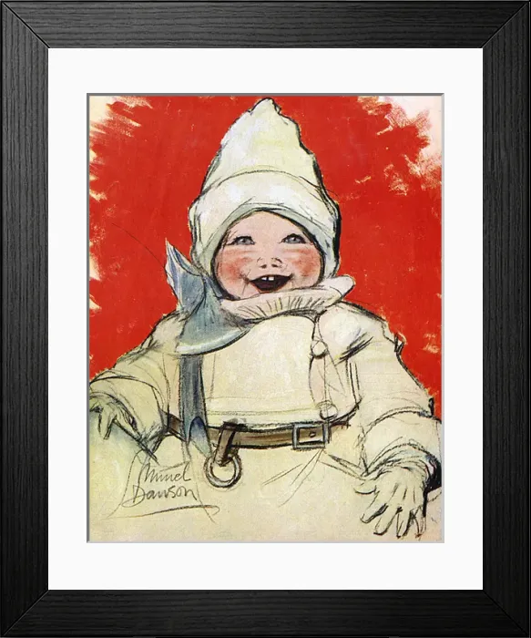 Framed Print : Toddler in winter clothes by Muriel Dawson Framed Print : Toddler in winter clothes by Muriel Dawson