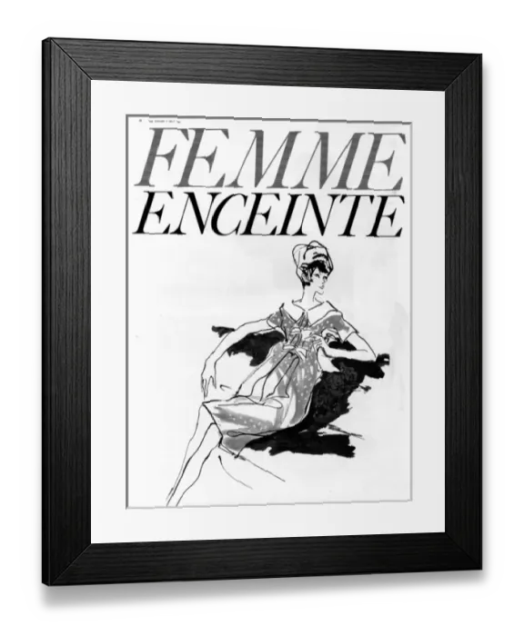 Framed Print : Maternity fashion, 1963 Framed Print : Maternity fashion, 1963