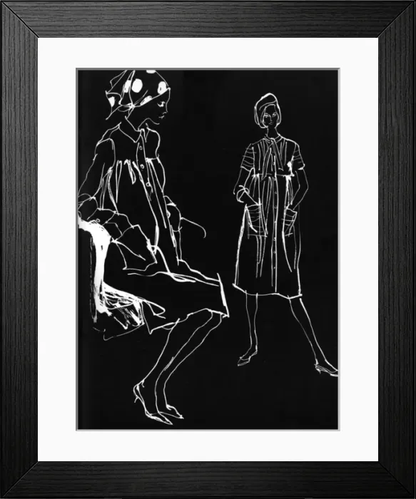 Framed Print : Maternity fashion, 1963 Framed Print : Maternity fashion, 1963