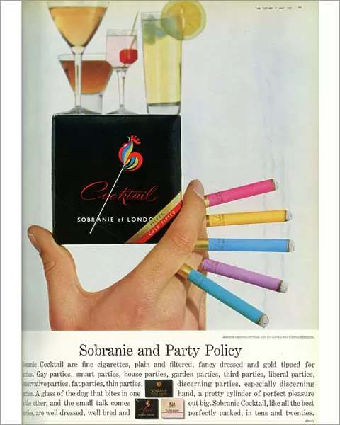 Sobranie cigarettes advertisement, 1963