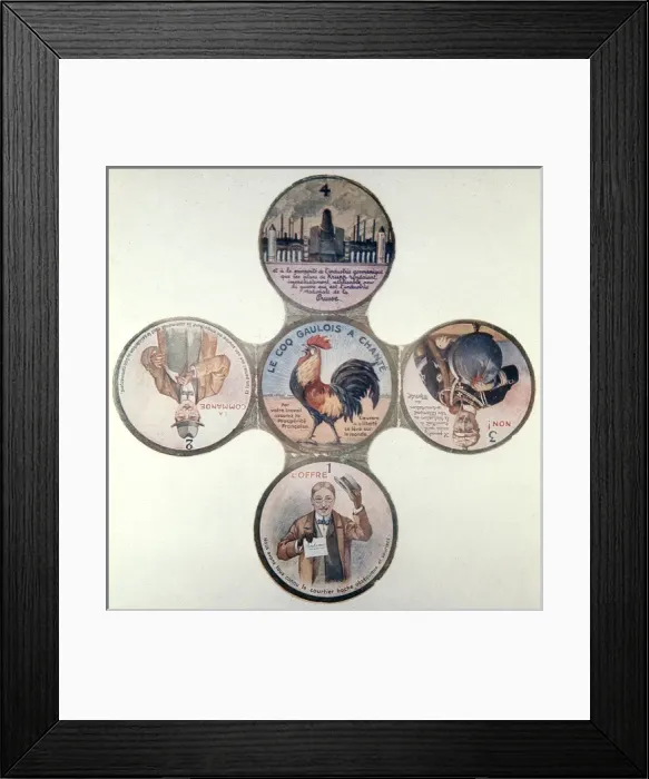 Framed Print : French views of German ambitions, WW1 Framed Print : French views of German ambitions, WW1