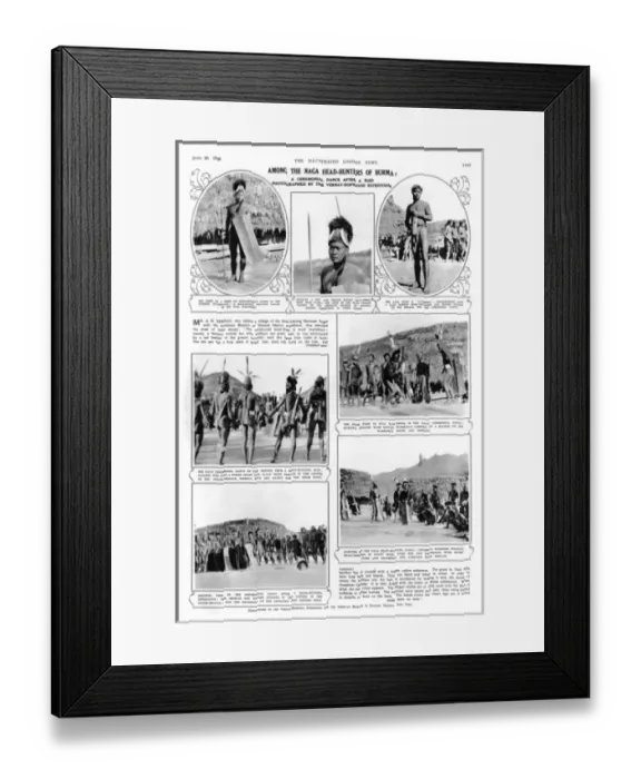 Framed Print : The Naga head-hunters of Burma Framed Print : The Naga head-hunters of Burma