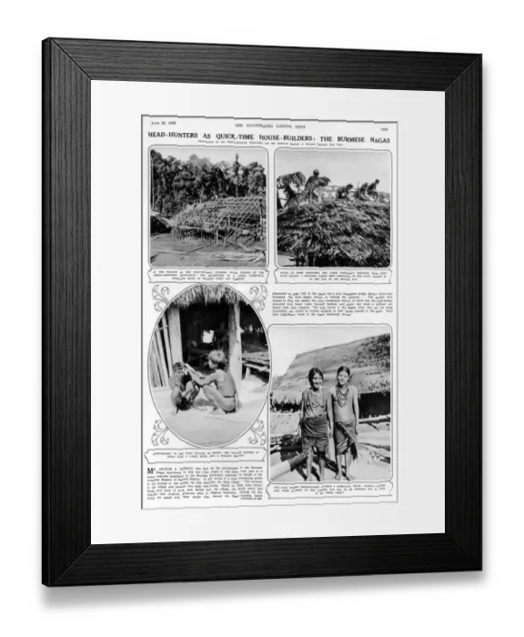 Framed Print : The Naga head-hunters of Burma Framed Print : The Naga head-hunters of Burma