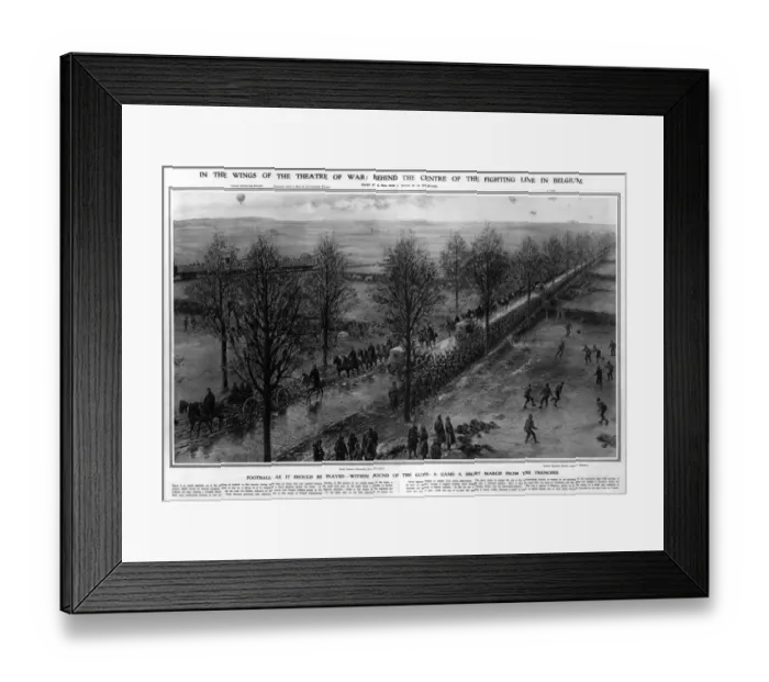 Framed Print : Football behind the lines Framed Print : Football behind the lines