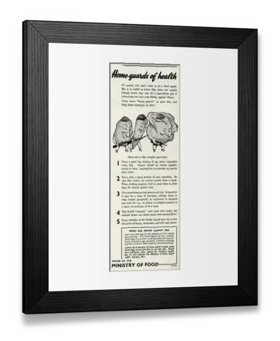 Framed Print : Advert for the Ministry of Food 1942 Framed Print : Advert for the Ministry of Food 1942