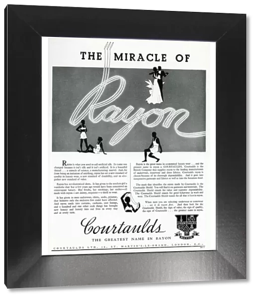 Advert for Courtaulds Rayons 1936