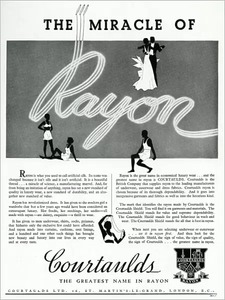 Advert for Courtaulds Rayons 1936