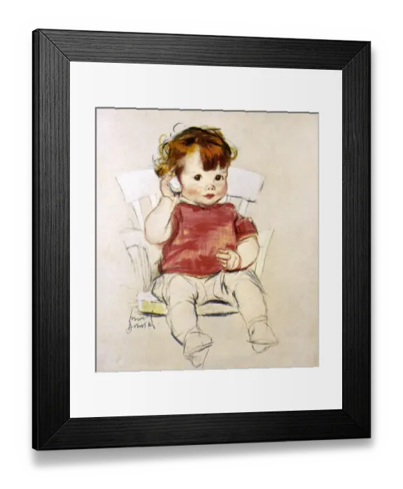 Framed Print : Listening In by Muriel Dawson Framed Print : Listening In by Muriel Dawson
