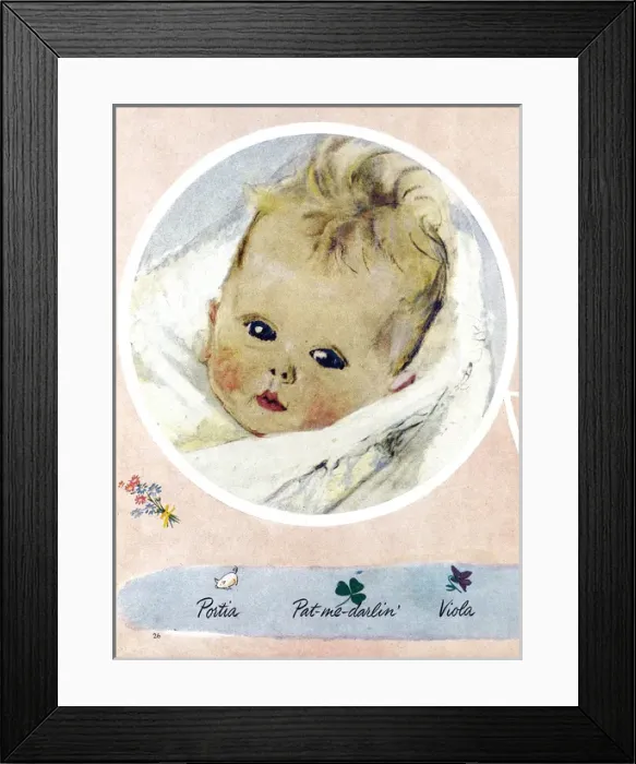 Framed Print : Baby in blanket by Muriel Dawson Framed Print : Baby in blanket by Muriel Dawson