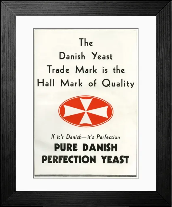 Framed Print : Danish Yeast Trade Mark poster Framed Print : Danish Yeast Trade Mark poster