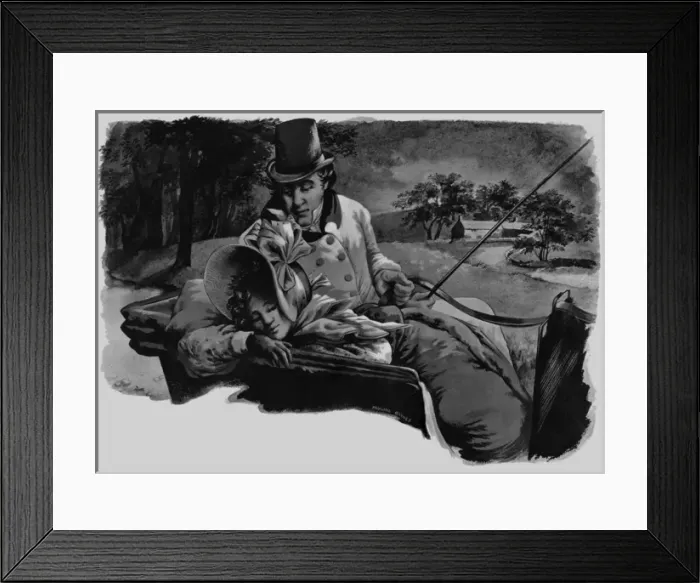 Framed Print : Romantic 19th Century Couple Framed Print : Romantic 19th Century Couple