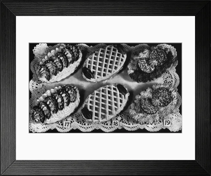 Framed Print : A Spread of French Pastries, Frangipane Desserts Framed Print : A Spread of French Pastries, Frangipane Desserts