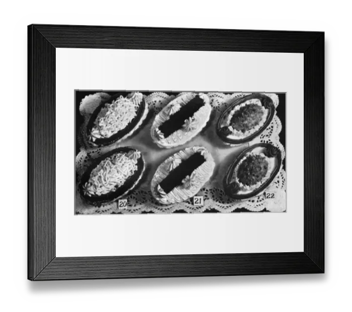 Framed Print : A Spread of French Pastries, Frangipane Desserts Framed Print : A Spread of French Pastries, Frangipane Desserts