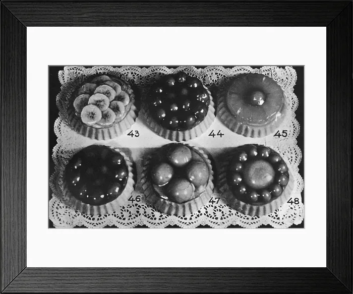 Framed Print : Glace Fruit Flans Framed Print : Glace Fruit Flans
