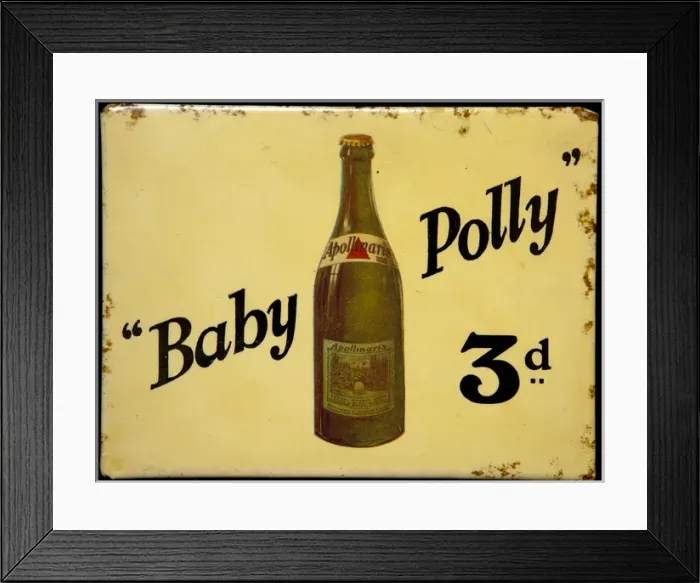 Framed Print : Tin Sign Date: circa 1950s Framed Print : Tin Sign Date: circa 1950s