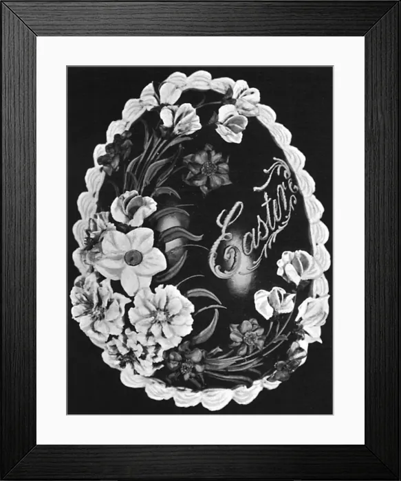 Framed Print : Floral Design for Chocolate Easter Egg Framed Print : Floral Design for Chocolate Easter Egg