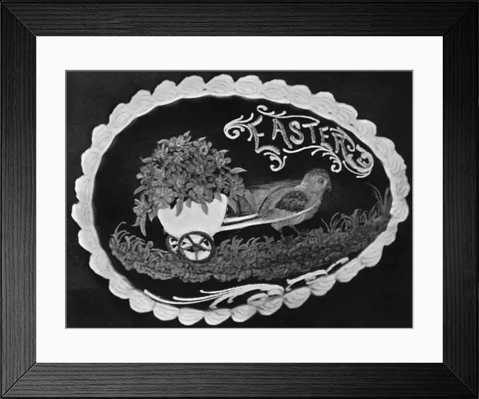 Framed Print : Floral and Figure Design for Chocolate Easter Egg Framed Print : Floral and Figure Design for Chocolate Easter Egg