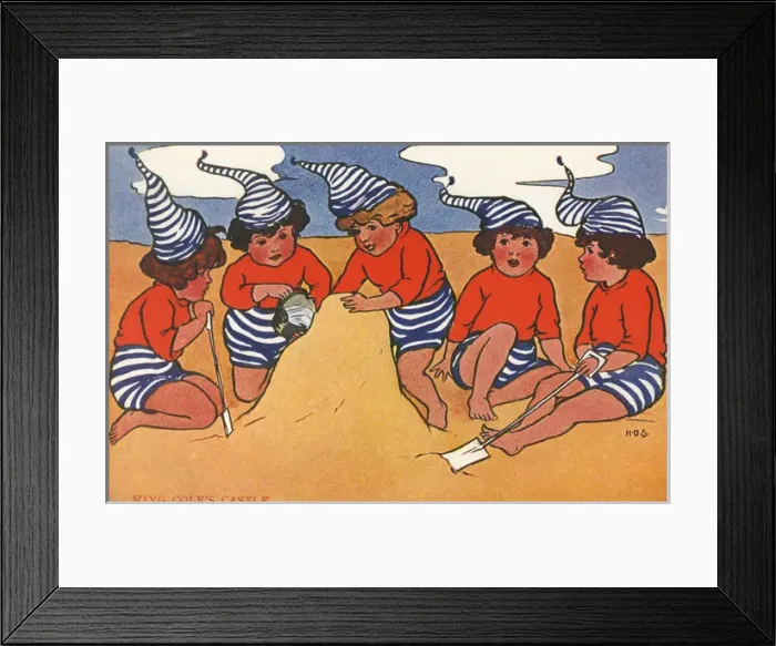Framed Print : Making sandcastles on the beach Framed Print : Making sandcastles on the beach