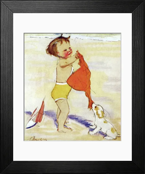 Framed Print : Tug of War by Muriel Dawson Framed Print : Tug of War by Muriel Dawson