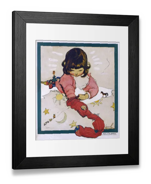 Framed Print : Whats in my Stocking? by Muriel Dawson Framed Print : Whats in my Stocking? by Muriel Dawson