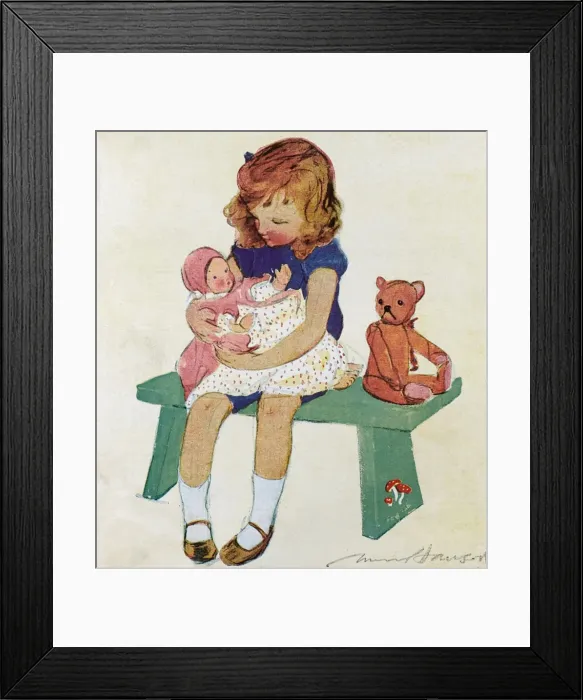 Framed Print : Poor Teddy! by Muriel Dawson Framed Print : Poor Teddy! by Muriel Dawson