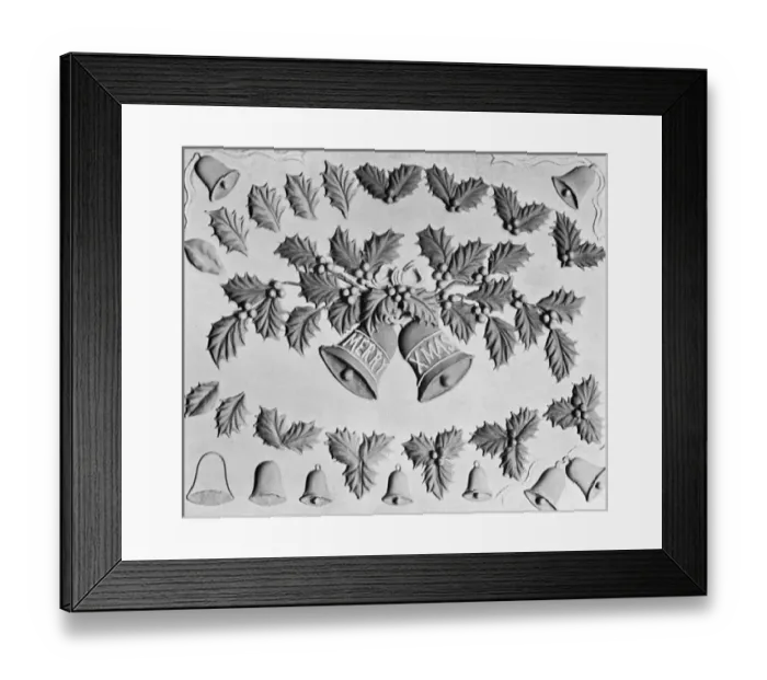 Framed Print : Cake design, flower making. Holly and bells Framed Print : Cake design, flower making. Holly and bells