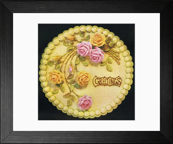 Framed Print : Designs for Cake Tops, Buttercream Rose Cake Framed Print : Designs for Cake Tops, Buttercream Rose Cake