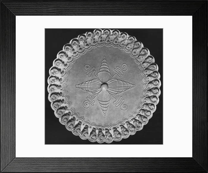 Framed Print : Designs for Cake Tops, Shell Scroll Border Design Framed Print : Designs for Cake Tops, Shell Scroll Border Design