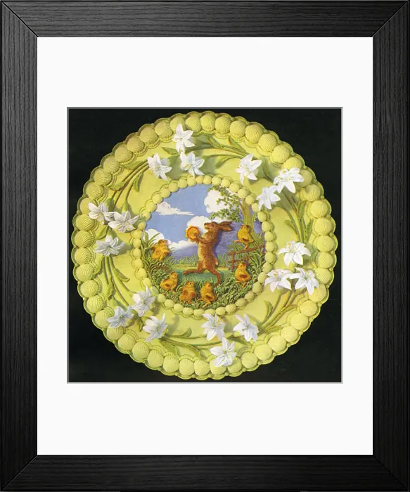Framed Print : Seasonable Cakes, Easter Design Framed Print : Seasonable Cakes, Easter Design