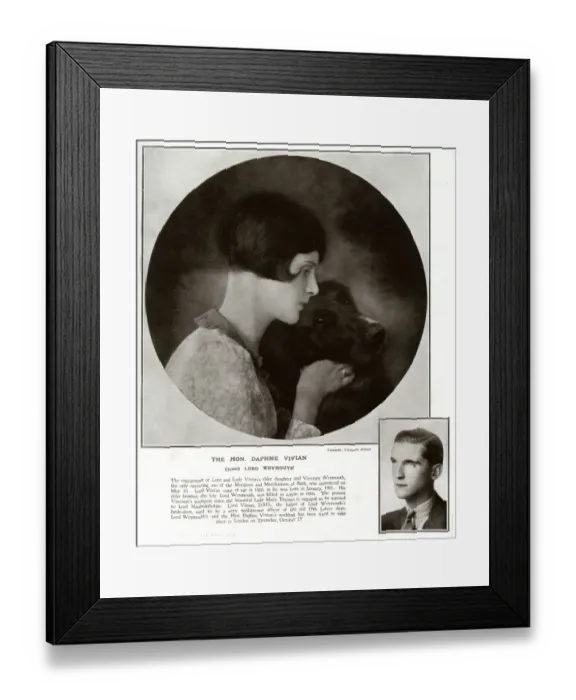 Framed Print : Hon. Daphne Vivian by Madame Yevonde Framed Print : Hon. Daphne Vivian by Madame Yevonde