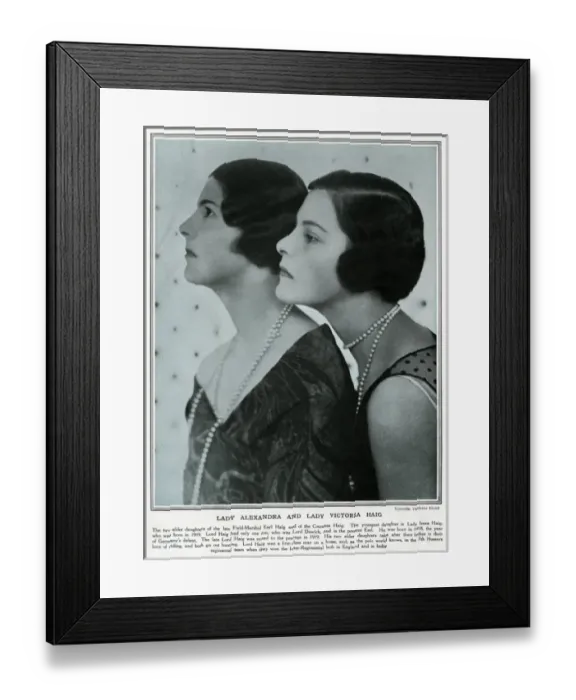 Framed Print : Lady Alexandra and Lady Victoria Haig by Mme Yevonde Framed Print : Lady Alexandra and Lady Victoria Haig by Mme Yevonde