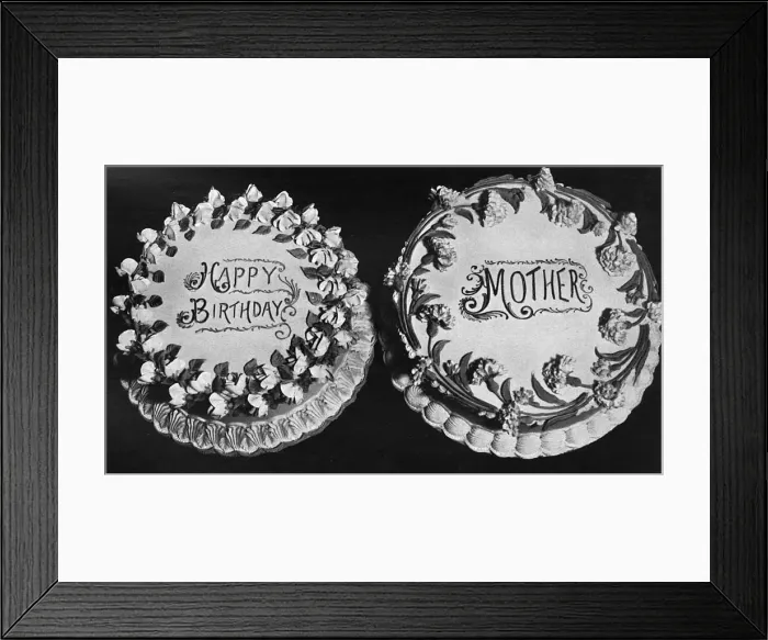 Framed Print : Happy Birthday Cake and Mother Cake Framed Print : Happy Birthday Cake and Mother Cake