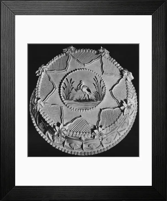 Framed Print : Decorative Stork Christening Cake Framed Print : Decorative Stork Christening Cake