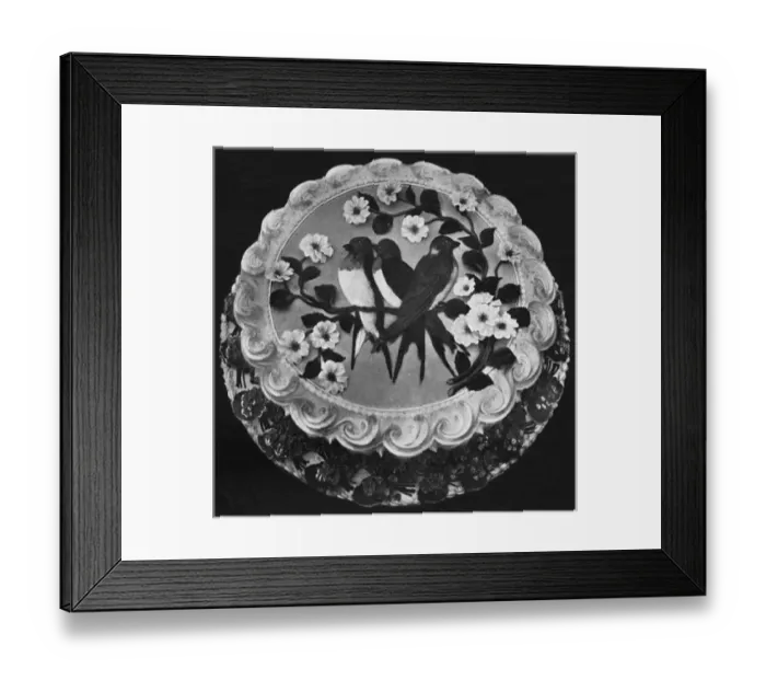 Framed Print : Presentation Cake. With Bluebirds and Wild Roses Framed Print : Presentation Cake. With Bluebirds and Wild Roses