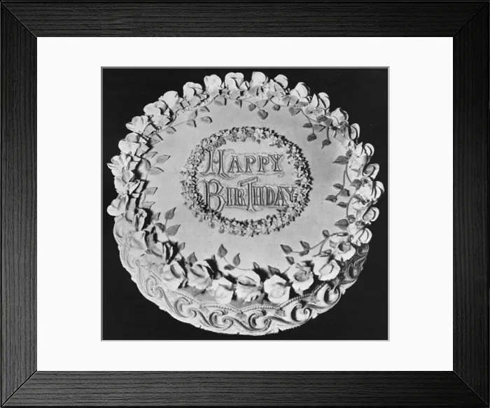 Framed Print : Birthday Cake with Sweet Peas and Apple Blossoms Framed Print : Birthday Cake with Sweet Peas and Apple Blossoms