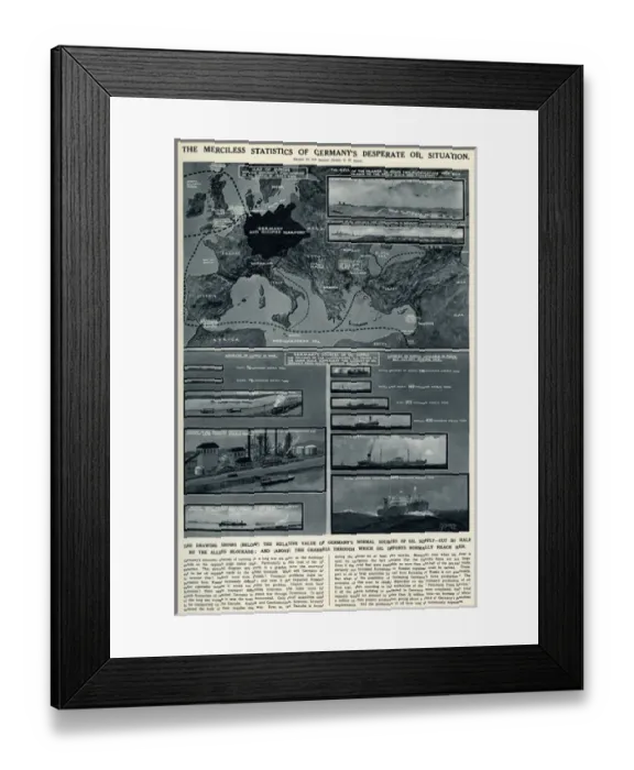 Framed Print : Germanys desperate oil situation by G. H. Davis Framed Print : Germanys desperate oil situation by G. H. Davis