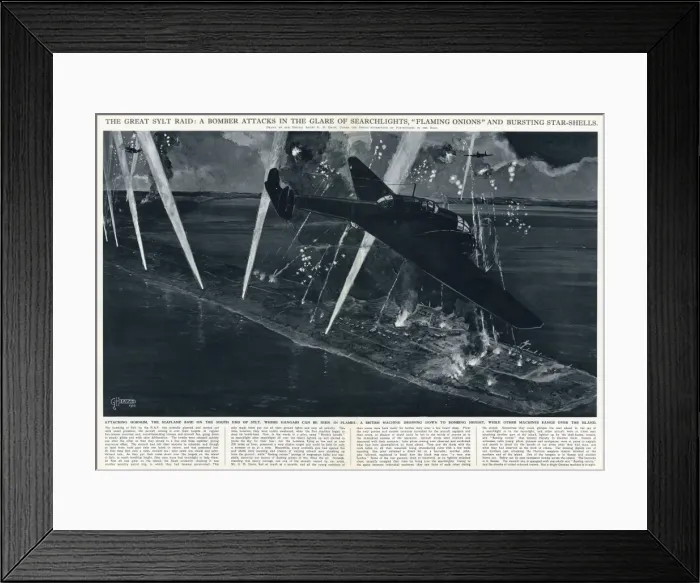 Framed Print : The great Sylt raid by G. H. Davis Framed Print : The great Sylt raid by G. H. Davis