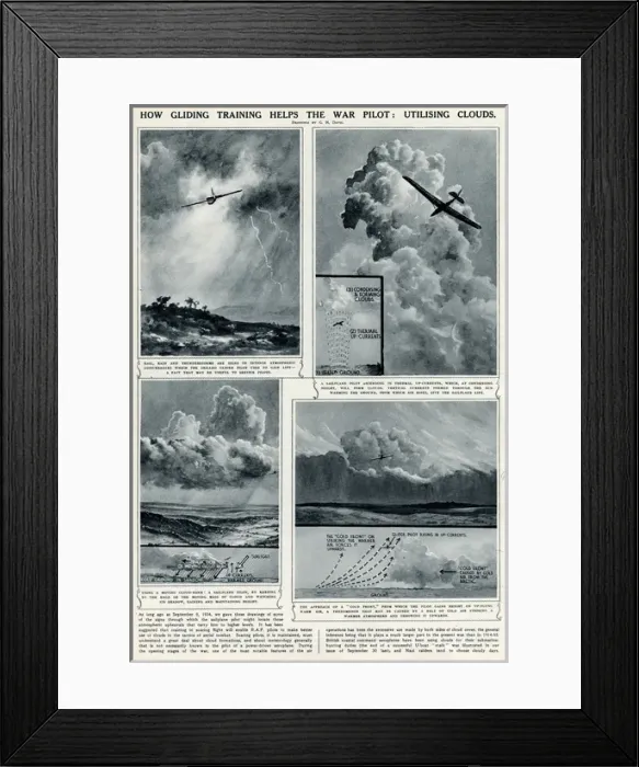 Framed Print : Gliding training by G. H. Davis Framed Print : Gliding training by G. H. Davis